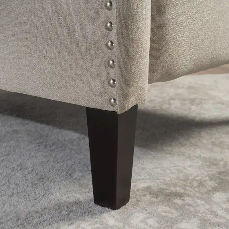 Fauteuil inclinable à dossier haut avec mécanisme à pression, rembourré, style classique, meuble d’appoint pour le salon