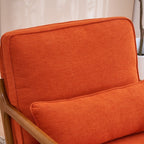 Moderner gepolsterter Akzentstuhl im Mid-Century-Stil