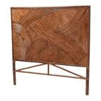 Tête de lit indépendante en rotin Elettra pour lit king-size de bali & pari : fabriquée à la main, sans assemblage, design bohème
