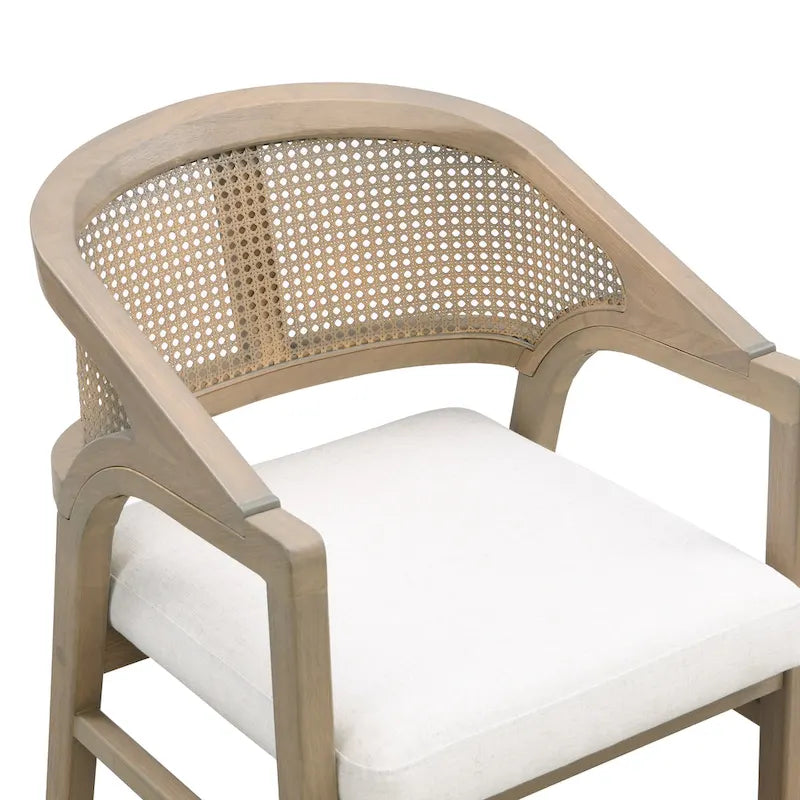 Christopher Knight Home – Chaise de salle à manger rembourrée en cannage (lot de 2)