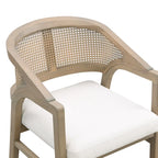 Christopher Knight Home – Chaise de salle à manger rembourrée en cannage (lot de 2)