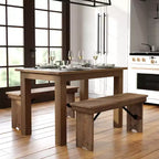 Table de salle à manger de ferme rectangulaire en pin massif Flash Furniture, 46 x 30