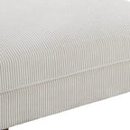 Pouf d’appoint moderne surdimensionné en tissu côtelé