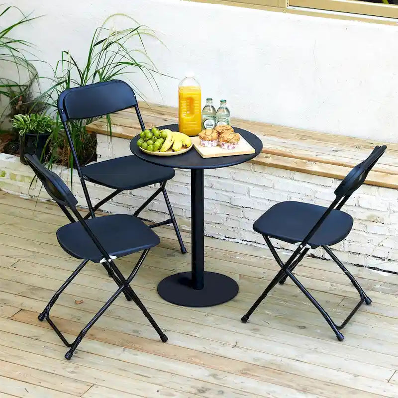 10er-Pack Kunststoff-Klappstühle mit einer Tragfähigkeit von 350 lb für Veranstaltungen, Büro, Hochzeiten, Partys, Picknicks und Küche