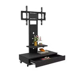 TV Stand for 32-75 TVs, Adjustable Height Mobile TV Cart with Drawer and Wheels for Living Room, Bedroom, Offices -ModernLuxe