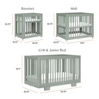 Babyletto Yuzu 8-in-1 umbaubares Babybett mit Umbausets für alle Entwicklungsstufen