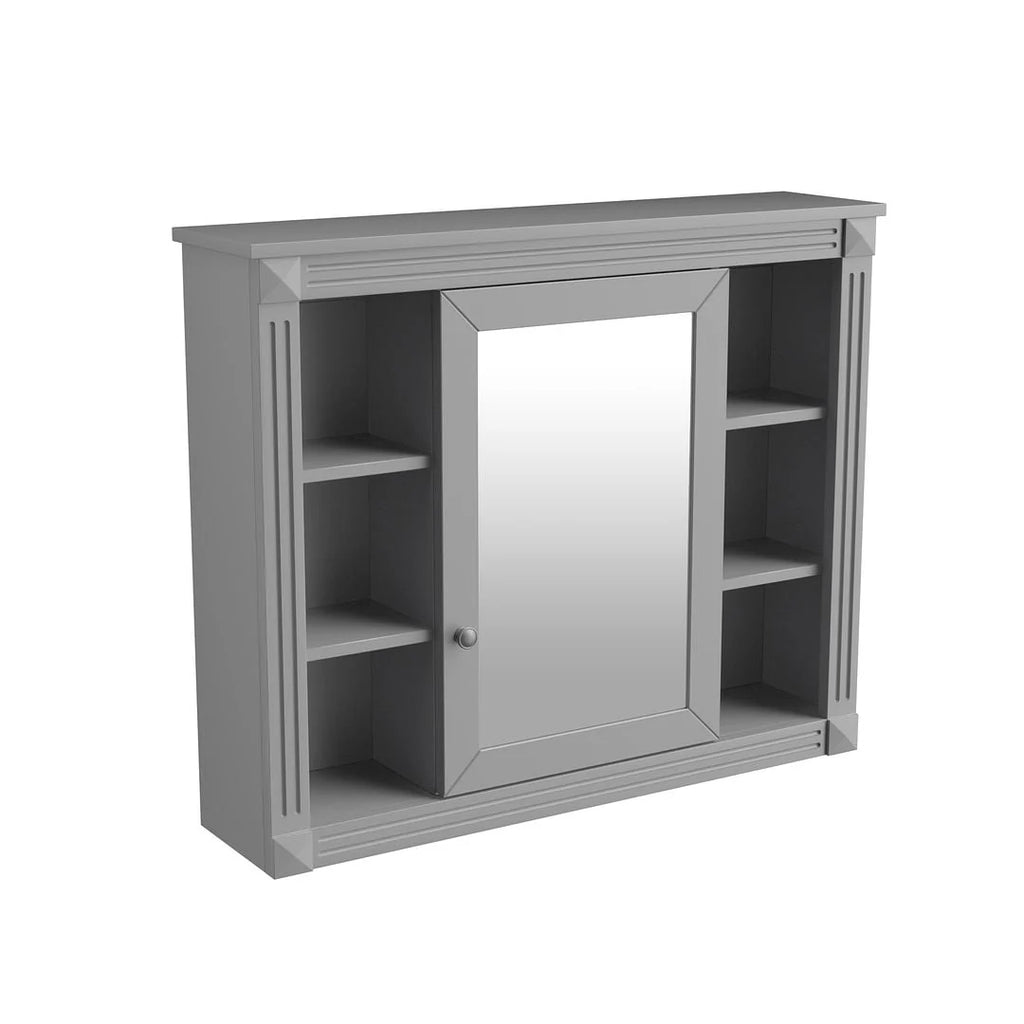 Meuble-lavabo moderne de salle de bains de 36 po avec vasque sur plan, armoire à miroir, 2 portes et 2 tiroirs