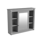 Meuble-lavabo moderne de salle de bains de 36 po avec vasque sur plan, armoire à miroir, 2 portes et 2 tiroirs