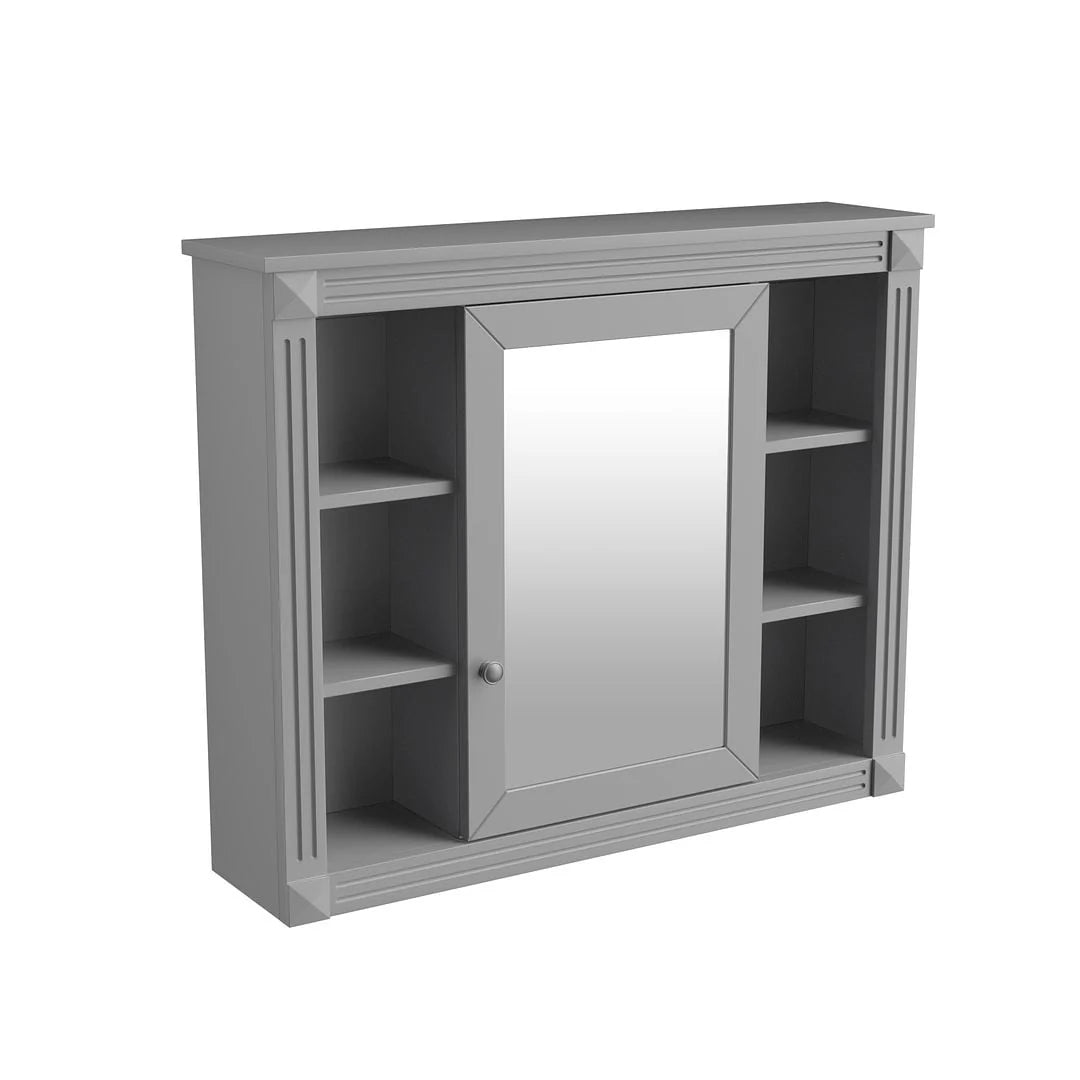 Meuble-lavabo moderne de salle de bains de 36 po avec vasque sur plan, armoire à miroir, 2 portes et 2 tiroirs