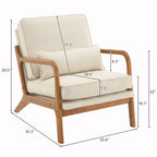 Moderner gepolsterter Akzentstuhl im Mid-Century-Stil