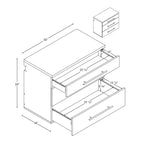 Meuble bas de rangement Hangups à 3 tiroirs - Prepac