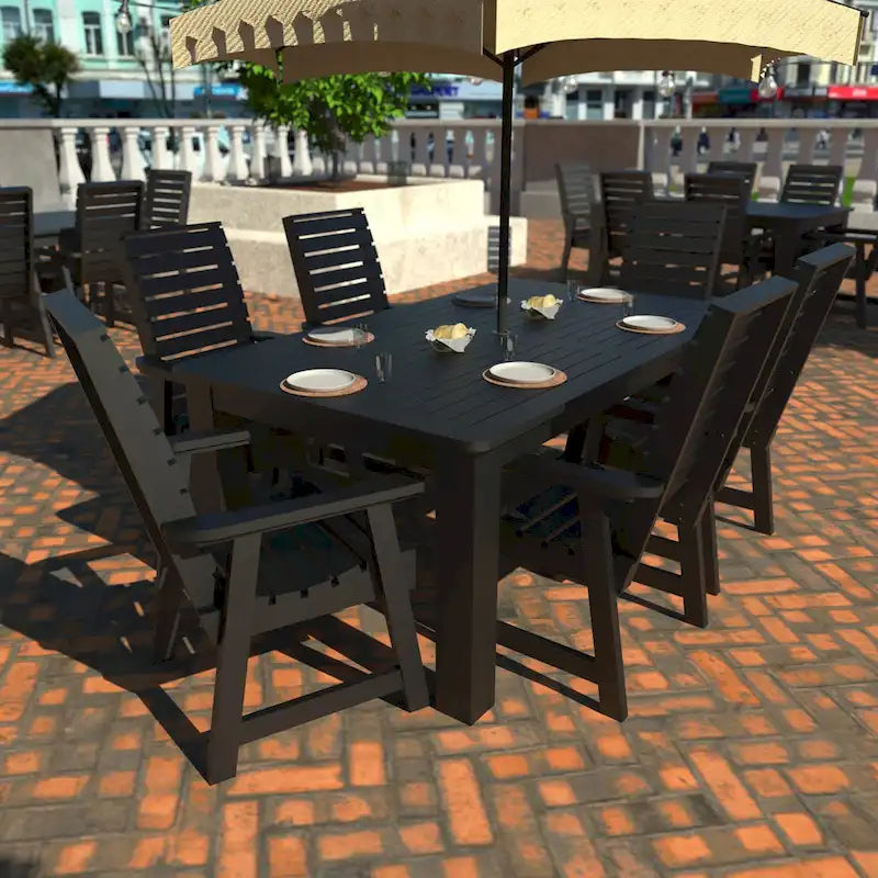 HIGHWOOD PROFESSIONAL 7-teiliges Garten-Ess-Set 42x72