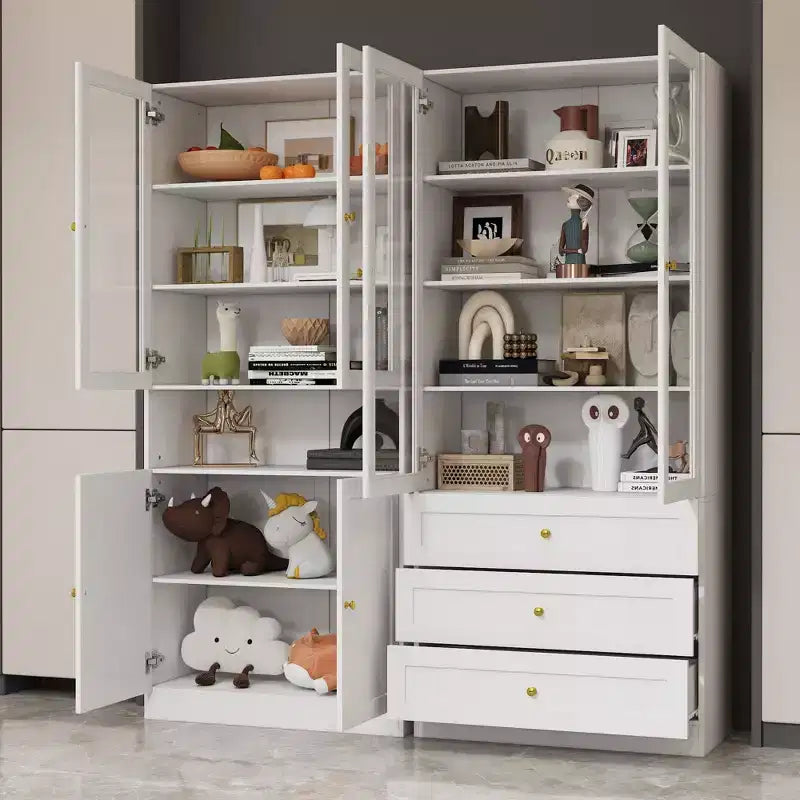 Vitrine bibliothèque-organiseur de garde-manger Famapy Combo à portes vitrées