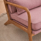 Moderner gepolsterter Akzentstuhl im Mid-Century-Stil