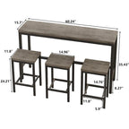 Ensemble de table de bar avec 3 tabourets