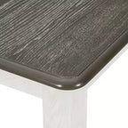 Farmhouse Extendable Dining Table Set for 6, Rectangular Table and 6 Upholstered Chairs