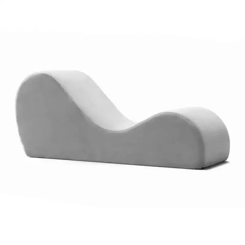 Avana elegante chaise longue voor yoga - Gemaakt in de VS - Ideaal voor stretchen, ontspanning, sporten en meer, 60D x 18W x 26H inch, lichtgrijs