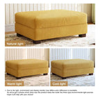 Pouf d’appoint moderne surdimensionné en tissu côtelé