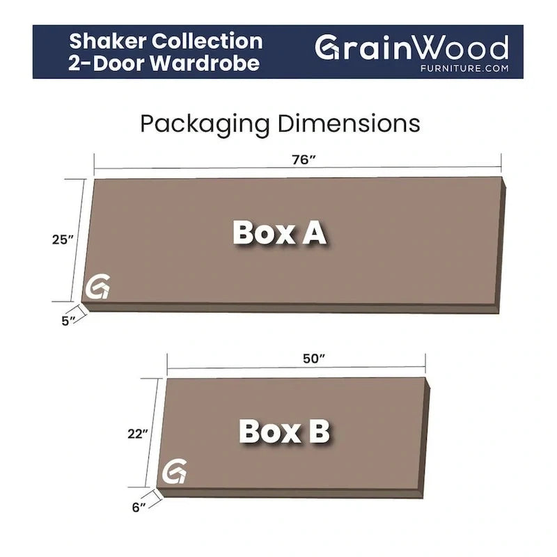 Kleiderschrank aus Massivholz mit 2 Türen – 41 x 72 x 22