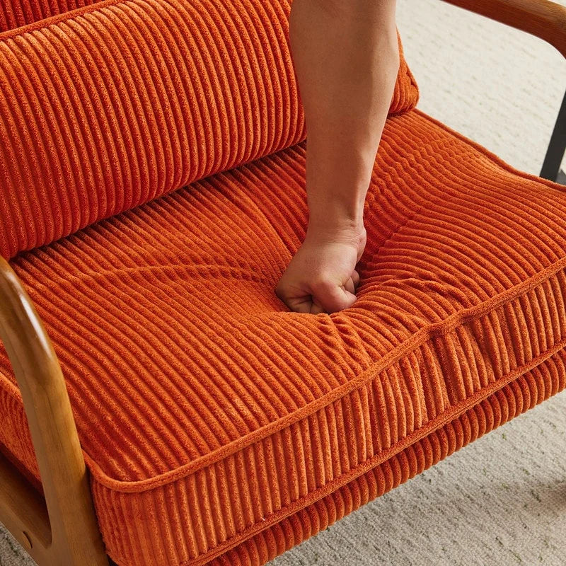 Moderner gepolsterter Akzentstuhl im Mid-Century-Stil