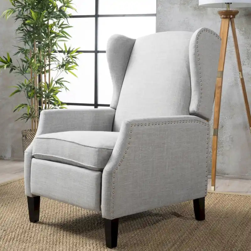 Fauteuil inclinable à dossier haut avec mécanisme à pression, rembourré, style classique, meuble d’appoint pour le salon