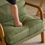 Moderner gepolsterter Akzentstuhl im Mid-Century-Stil
