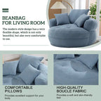 Round Lazy Sofa Chair ?C White/Blue/Grey/Yellow/Orange/Rose Red/Navy/Green, Single & Couple Seat