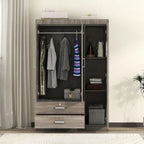 3-Door Wardrobe with 2 Drawers
