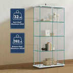 Vitrinenschrank aus Glas, 64,5 x 32, mit Schloss