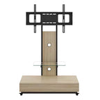 TV Stand for 32-75 TVs, Adjustable Height Mobile TV Cart with Drawer and Wheels for Living Room, Bedroom, Offices -ModernLuxe