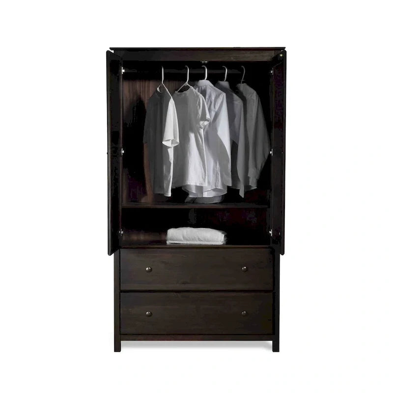 Kleiderschrank aus Massivholz mit 2 Türen – 41 x 72 x 22