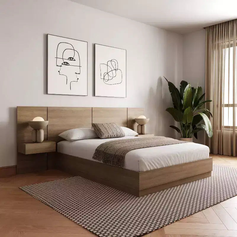 Ensemble de chambre à coucher Milano Nexera 4 pièces, format grand lit