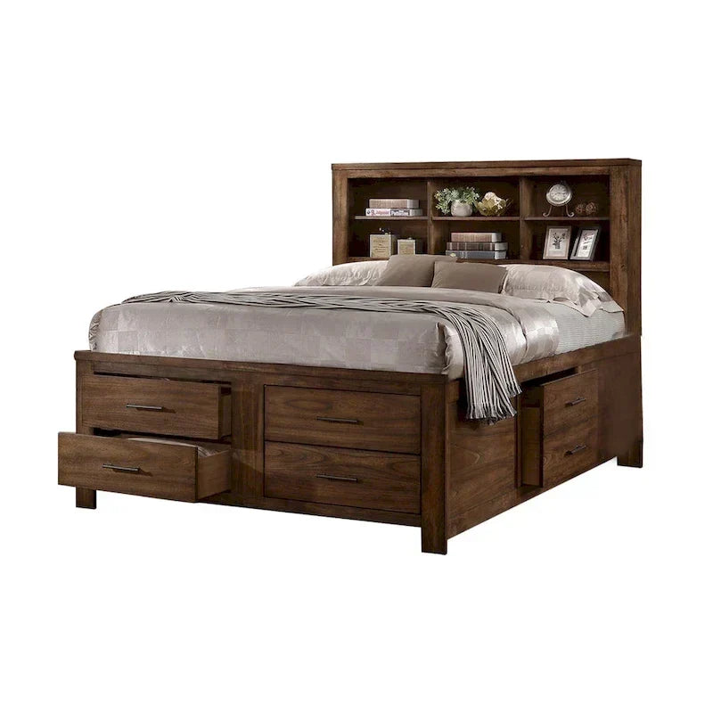 6 Underbed Drawers Bed In Walnut