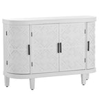 Akzent-Aufbewahrungsschrank Sideboard aus Holz mit Türen mit antikem Muster für Flur, Eingangsbereich, Wohnzimmer und Schlafzimmer