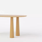 Dovelina ovale houten eettafel van 67 met 4 poten, moderne keukentafel voor 6 personen