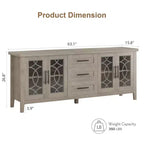 Meubles TV avec tiroirs de rangement, meuble de divertissement TV, console TV pour le salon ou la chambre, armoire de rangement