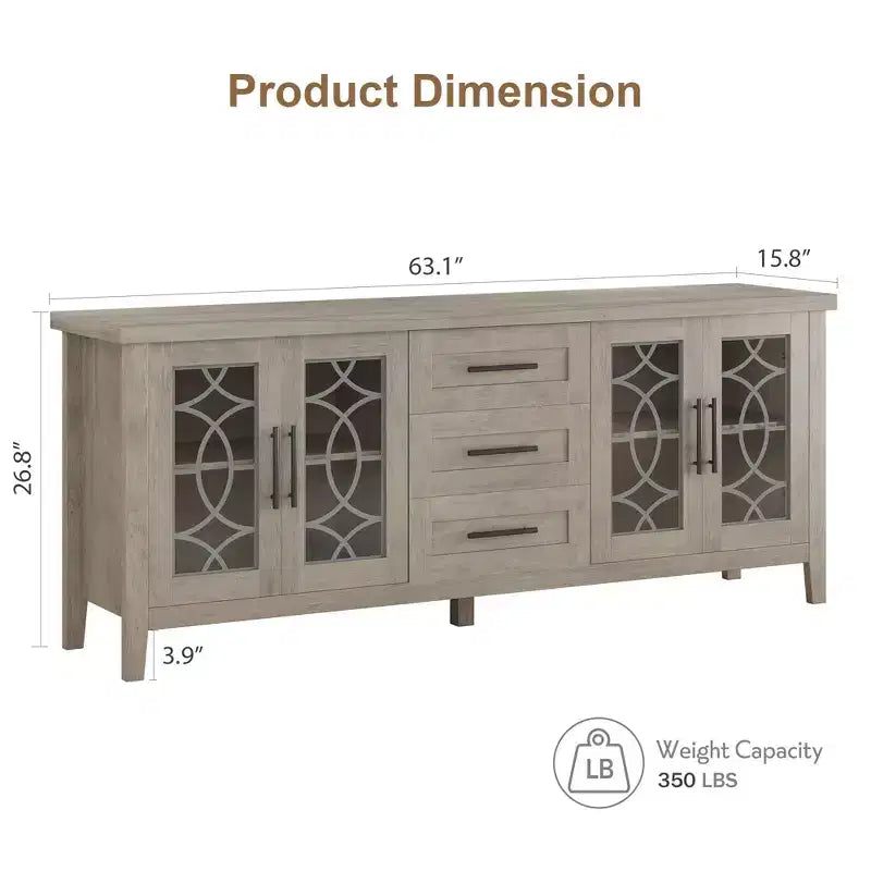 Meubles TV avec tiroirs de rangement, meuble de divertissement TV, console TV pour le salon ou la chambre, armoire de rangement