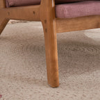 Moderner gepolsterter Akzentstuhl im Mid-Century-Stil