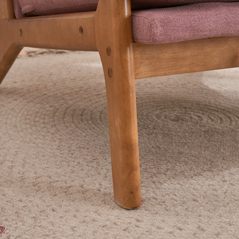 Moderner gepolsterter Akzentstuhl im Mid-Century-Stil