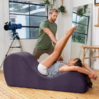 Avana elegante chaise longue voor yoga - Gemaakt in de VS - Ideaal voor stretchen, ontspanning, sporten en meer, 60D x 18W x 26H inch, lichtgrijs