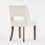 Ensemble de 4 chaises de salle à manger rembourrées en tissu