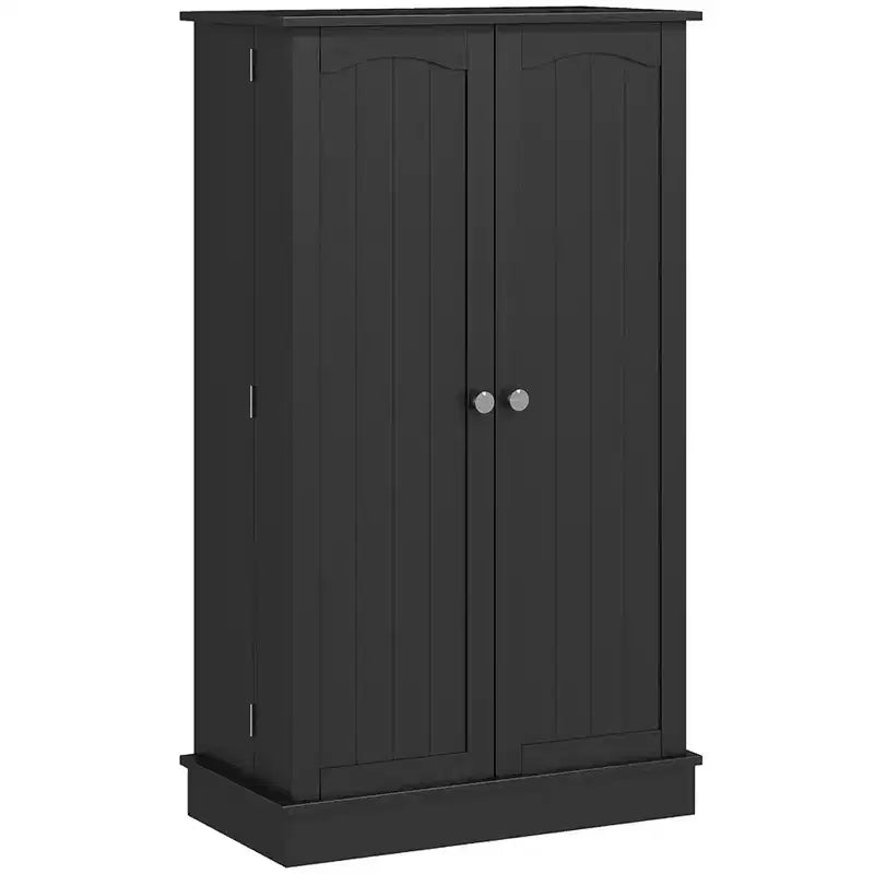 HOMCOM 41-Zoll-Küchenvorratsschrank, Küchenschrank mit 2 Türen, 5-stöckigen Ablageflächen, 12 Gewürzregalen und verstellbaren Einlegeböden für das Esszimmer