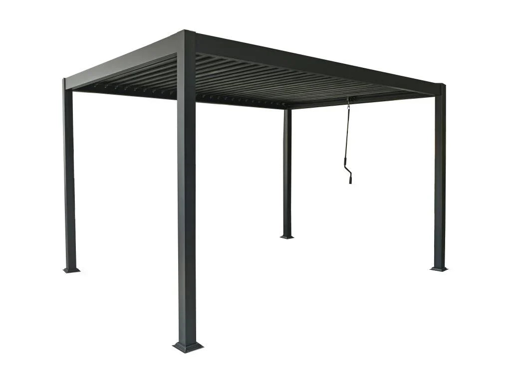 Freistehende bioklimatische Pergola – Anthrazitgrau