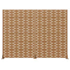 MAYEERTY Brick 01 bruine scheidingswand van gegalvaniseerd staal, 72x47x16, privacy-scherm met 6 panelen, dubbelzijdig en roestbestendig