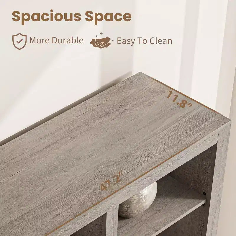 Bibliothèque haute de 72 pouces avec 4 tiroirs, bibliothèque de rangement autoportante de style maison de campagne pour chambre, salon et bureau à domicile