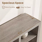 Bibliothèque haute de 72 pouces avec 4 tiroirs, bibliothèque de rangement autoportante de style maison de campagne pour chambre, salon et bureau à domicile