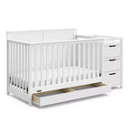 5-in-1 converteerbaar babybedje en commode met lade