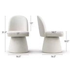 Set aus 6 modernen, um 360° drehbaren, armlehnenlosen Esszimmerstühlen mit Sockelbasis, eleganten Akzentstühlen für Küche, Esszimmer oder Büro – Panipeachy