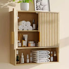 Badkamerwandkast - medicijnkast met schuurdeuren en verstelbare plank - wandkast van 25 x 23,6 x 9 inch