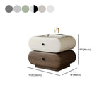 Modern Two-Tone Bedside Table with Storage Drawers